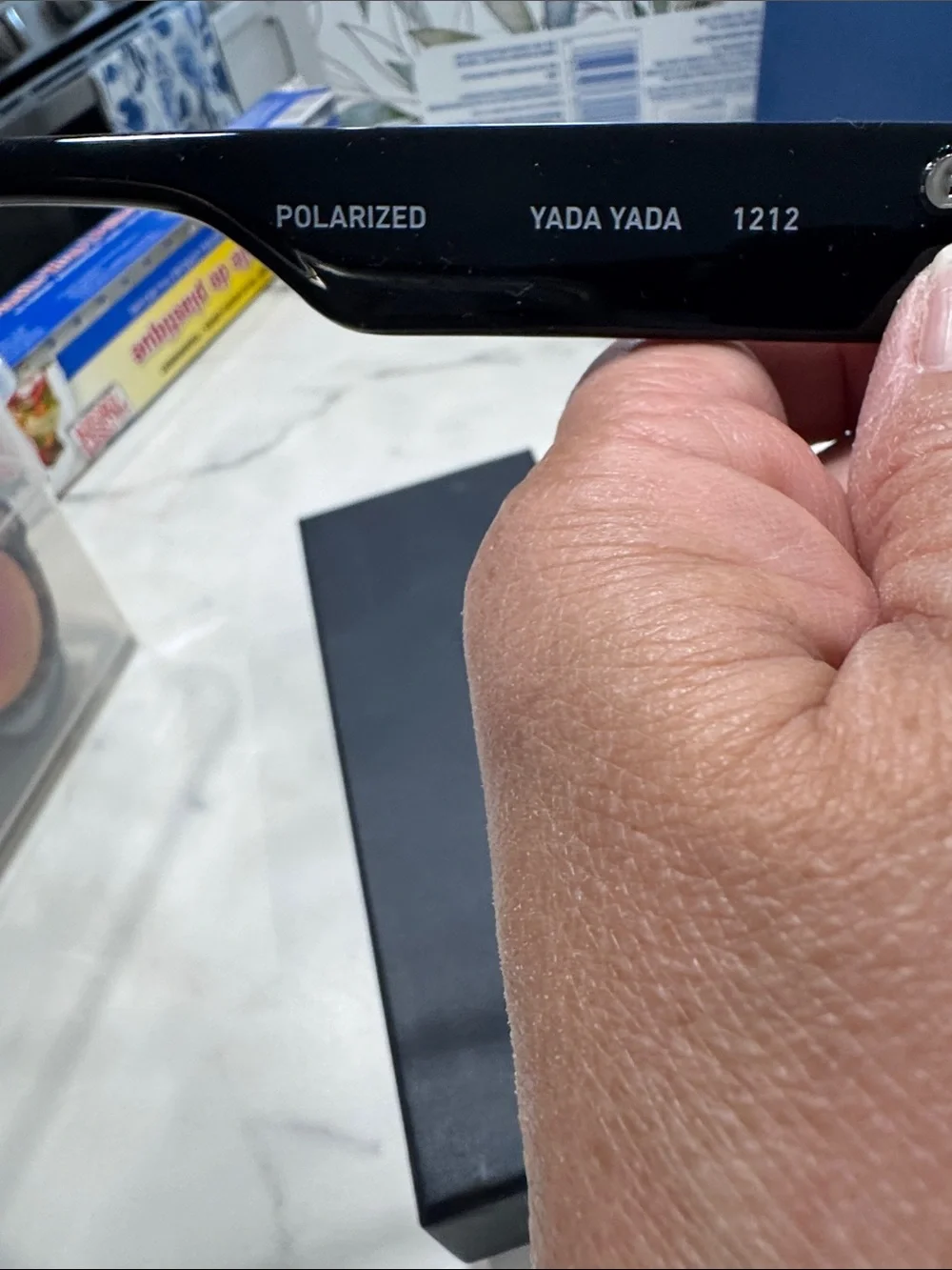 Quay Polarized Yada Yada 1212 Australia Black Sunglasses with Gold Logo Accents